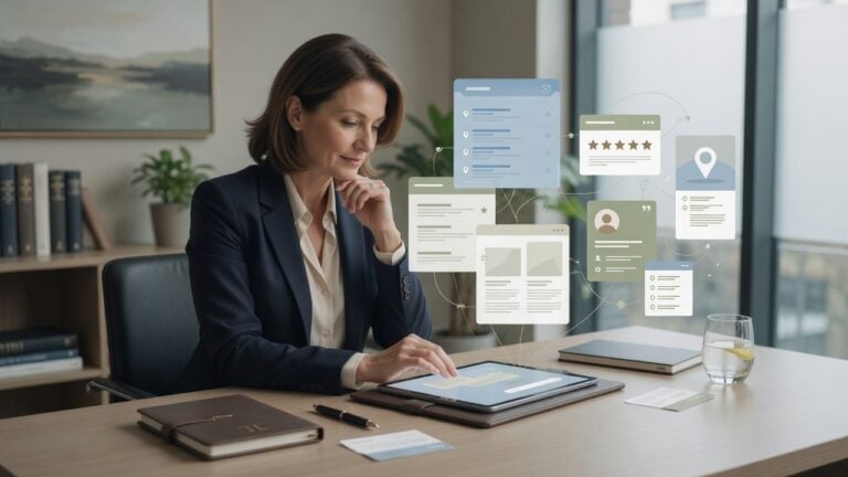 Prospecto referido buscando una firma profesional en línea antes de llamar