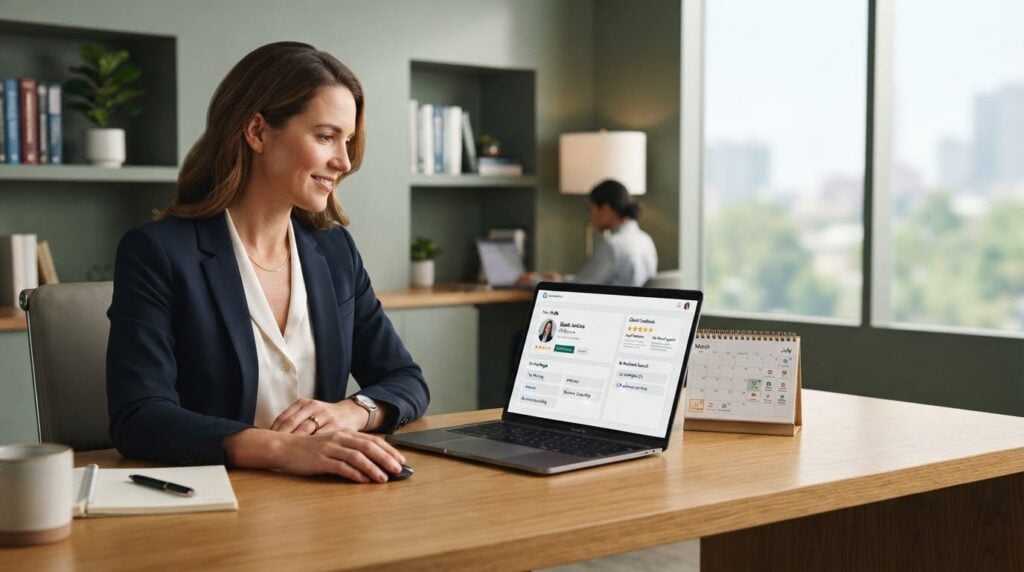 CPA reviewing year-round online visibility across Google search, reviews, service pages, and AI search outside tax season.